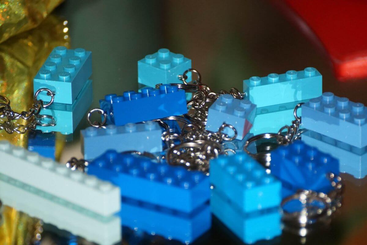 LEGO kulcstartó-kék